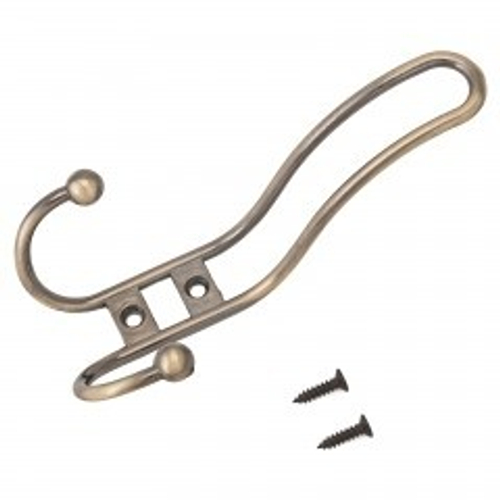 Крючок-вешалка СТАНДАРТ 208 A AB ст.бронза (3крючка) большой  Европакет  /10213