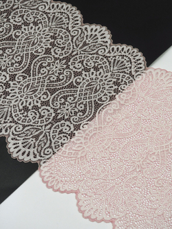 Эластичное кружево светлая пудра ширина 24 см