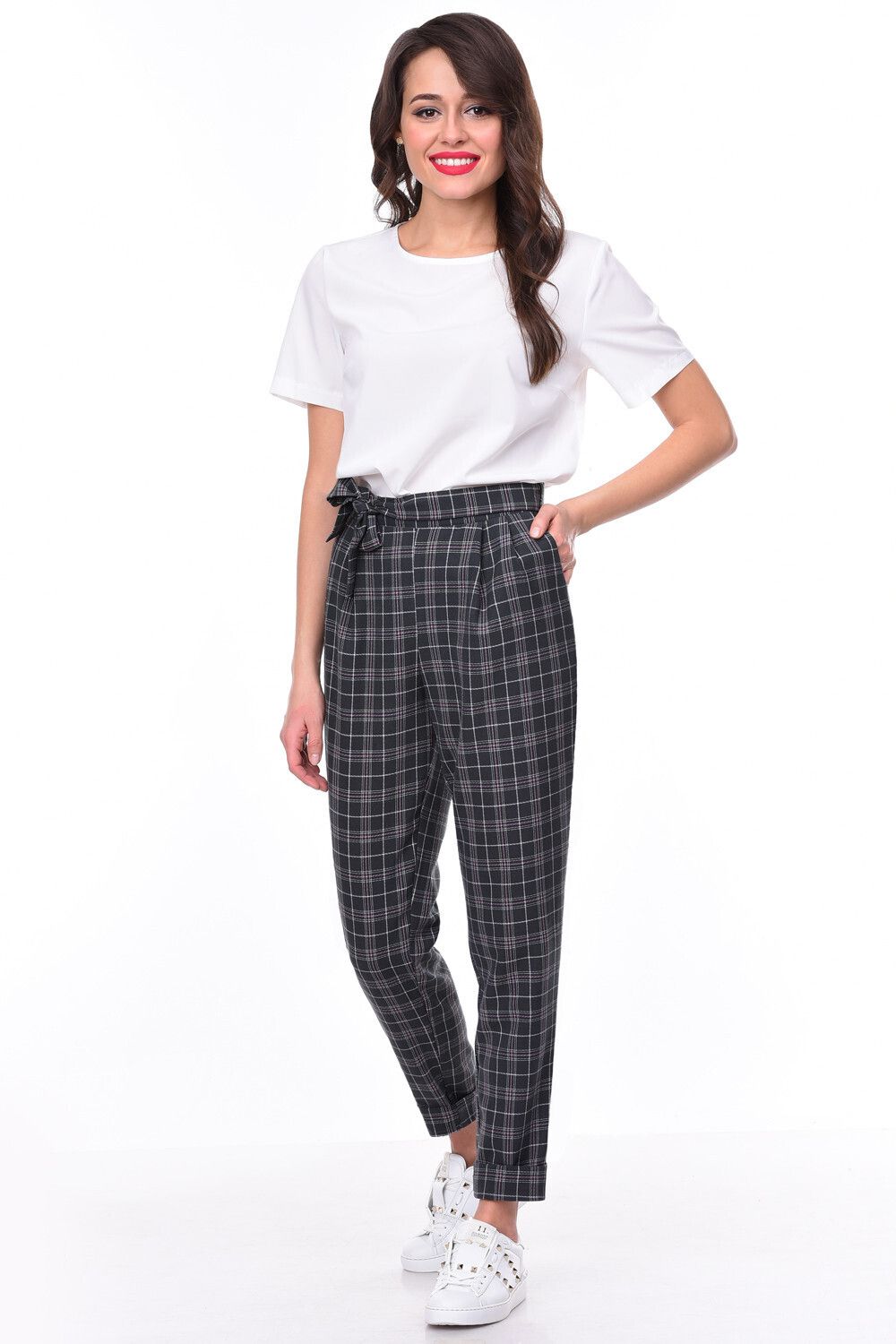 Брюки Глэсс (клетка роуз) Brividi (Акция)