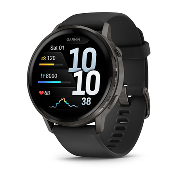 Умные часы Garmin Venu 4 - 45мм Slate with Black Silicone Band