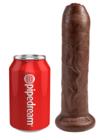 Коричневый необрезанный фаллоимитатор на присоске 7 Uncut Cock - 19,1 см. (Цвет: коричневый)