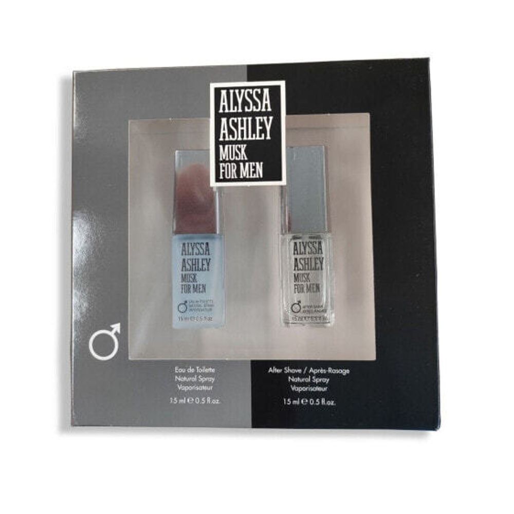 Мужской парфюмерный набор Alyssa Ashley Musk Men EDT 2 предмета