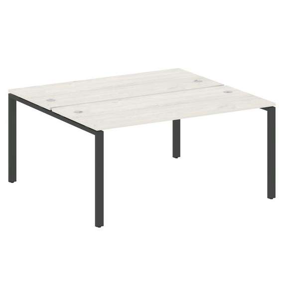 Metal System Рабочая станция на П-образном м/к БП.РАС-СП-2.4 Дуб Наварра/Металл Антрацит 1600*1475*7