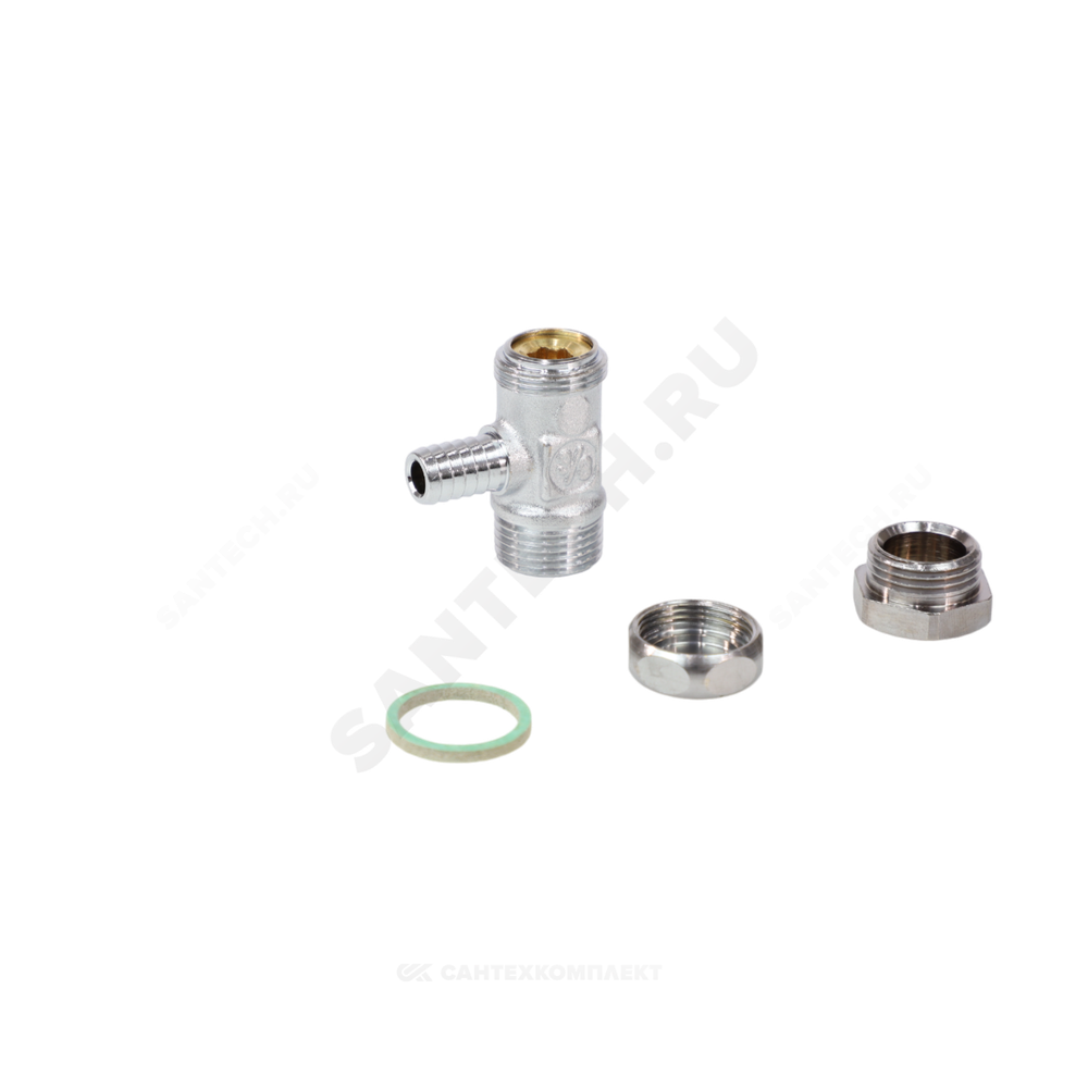 Кран шаровой латунь сливной R65D хром Ду 8 Ру42 НР/штуц 1/4" под ключ Giacomini R65DX011