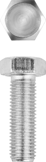 Болт ГОСТ 7798-70, M16 x 60 мм, 5 кг, кл. пр. 5.8, оцинкованный, ЗУБР