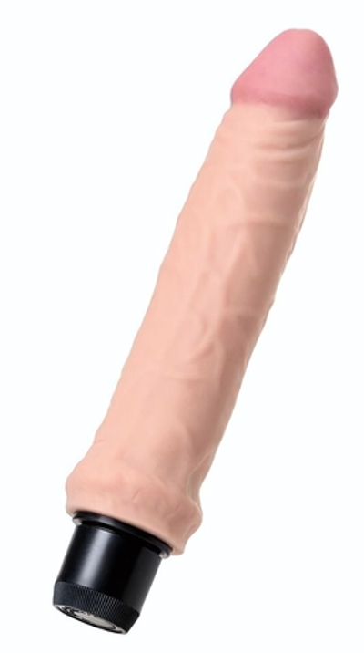 Телесный реалистичный мультискоростной вибратор - 20 см. (Цвет: телесный)