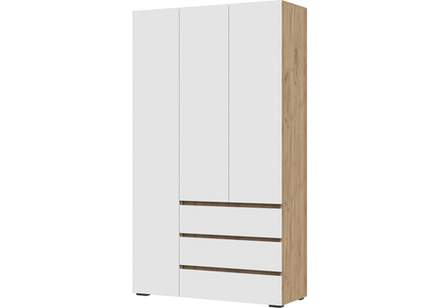 Шкаф Woodville Элла ШК 06 белый, дуб крафт золото