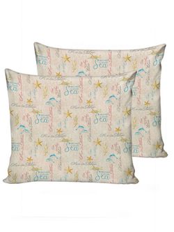 Постельное белье Сказка "Дельфины" 2-спальный Наволочка 70х70 см 2 шт Простынь 240х215 см Пододеяльник 175х215 см, перкаль