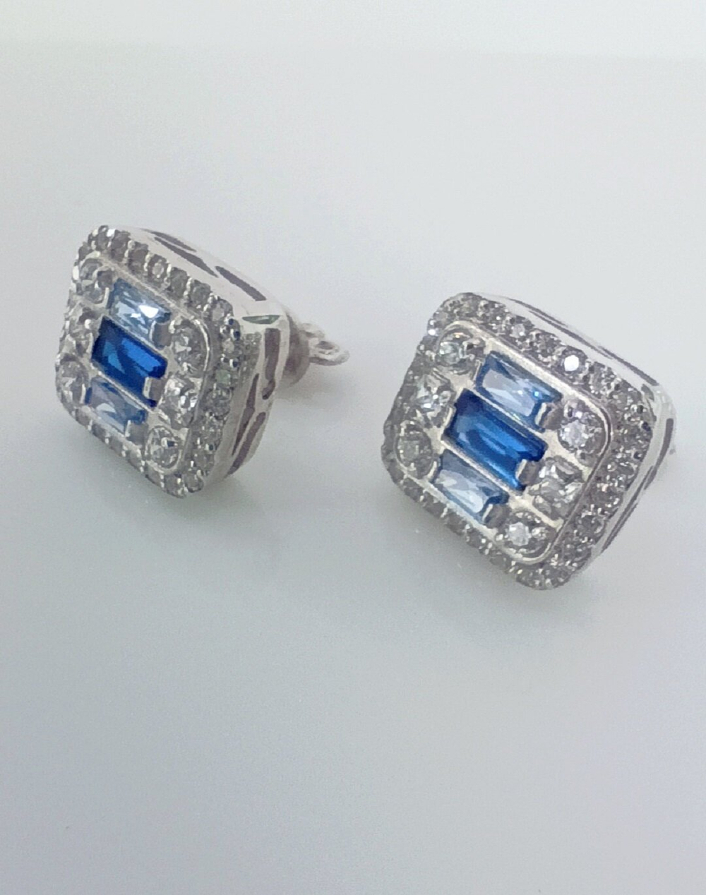 Серьги серебряные Эстерелла, 925 проба, с фианитами и шпинелью/Ф