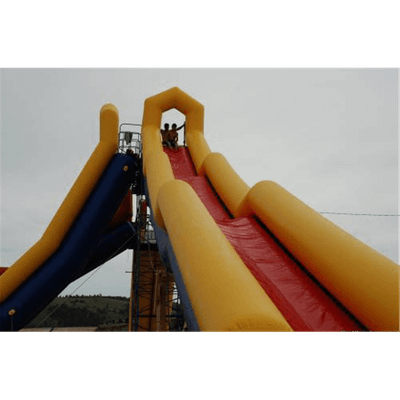 Надувная водная горка для вышки (опоры) «Стрела PRO» с одной ступенью 13*2.5*5 м