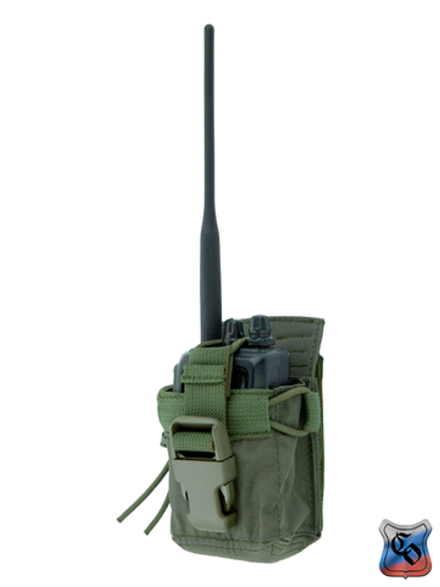 Подсумок под радиостанцию SSO ПРС 2 MOLLE без клапана, с утяжкой и фастексом (Олива)