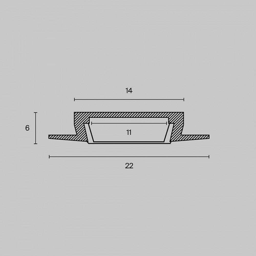 Профиль встраиваемый Maytoni Алюминиевый профиль ALM004S-2M