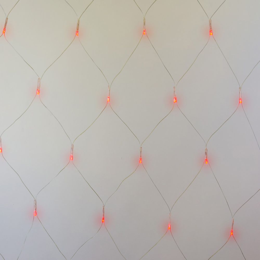 ULD-N2520-240-DTA RED IP20 Сетка светодиодная с контроллером. 240 светодиодов. 2.5х2 м. красная. IP20. провод прозрачный