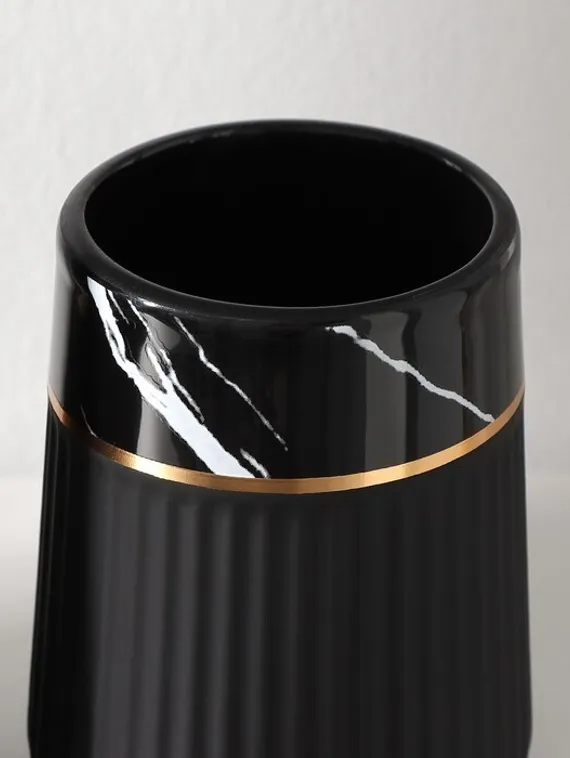 Набор аксессуаров для ванной комнаты SAVANNA Grace, 3 предмета (дозатор для мыла 290 мл, стакан, мыльница), цвет чёрный мрамор