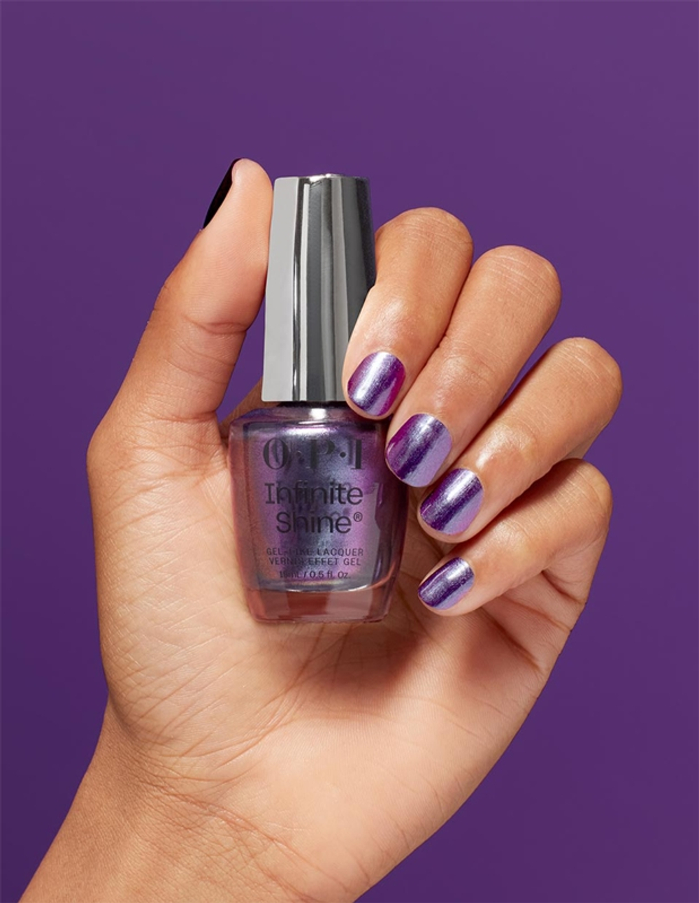 OPI Infinite Shine Silk - Лак для ногтей с гелевым эффектом Purple Reign, 15 ml