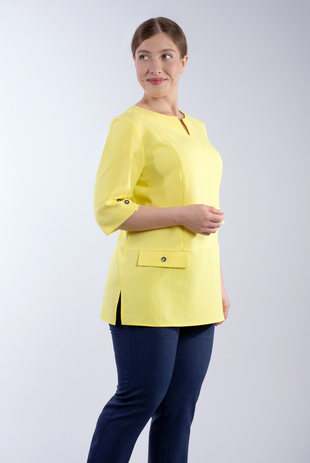 Блузка женская 3707ЛП, желтый #259Ж093707ЛП