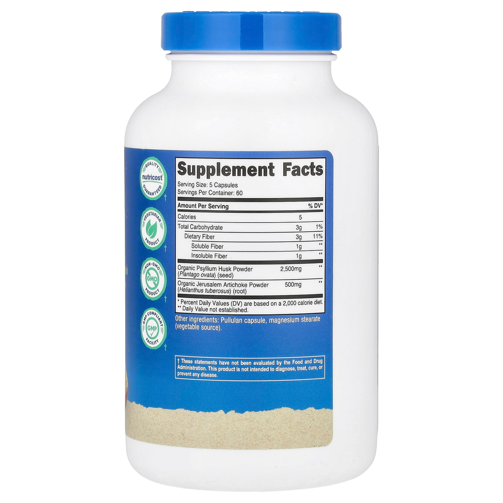Nutricost, клетчатка, 300 капсул