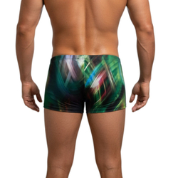 Мужские трусы боксеры зеленые с принтом Cosmos Colors CP30_PRO