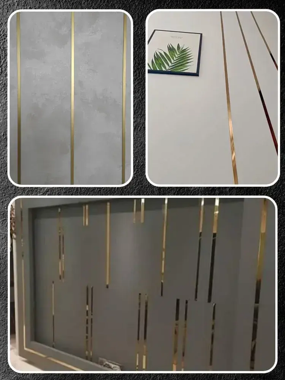 Алюминиевая полоса декоративный молдинг DIELE 15х1,5мм золото/мат длина 2,7м