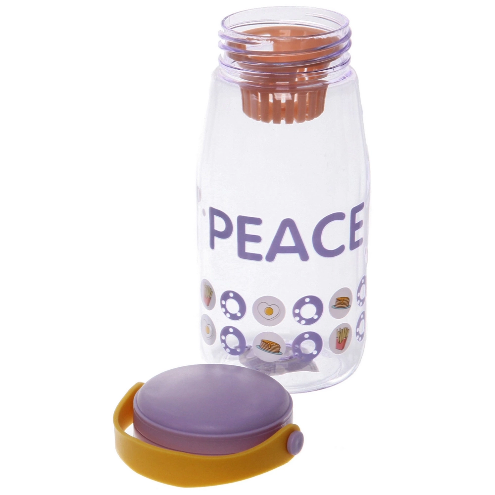 Бутылка питьевая пластиковая 700мл «Улыбка», микс цветов