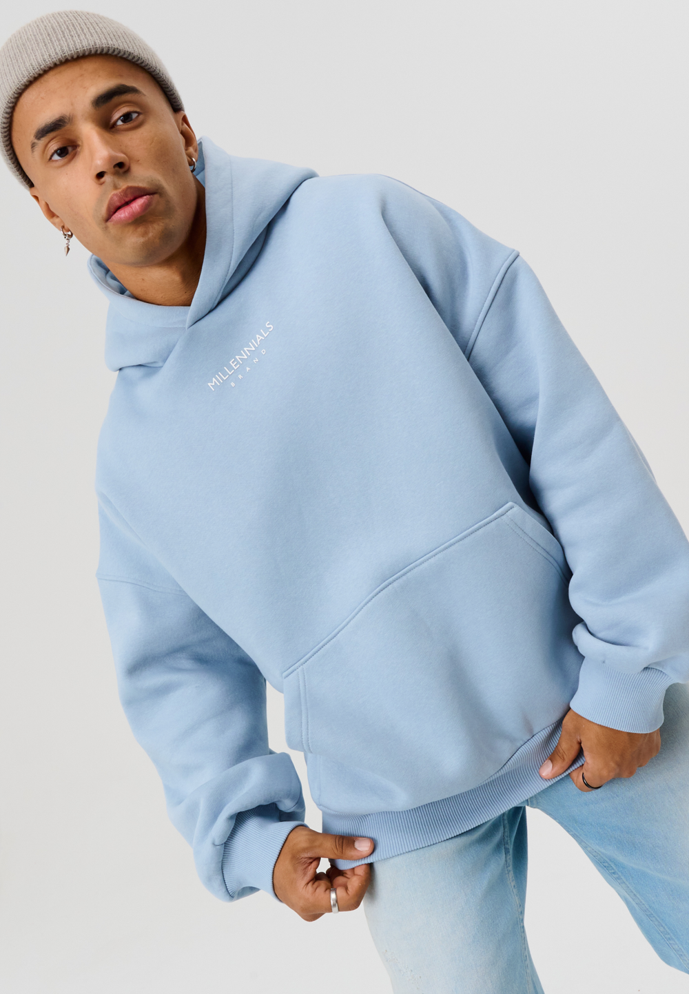 Худи MILLENNIALS BASIC LIGHT BLUE