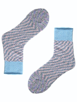 Плюшевые женские носки со спиралевидным узором Soft (Размер: 23) (Цвет: бледно-фиолетовый)