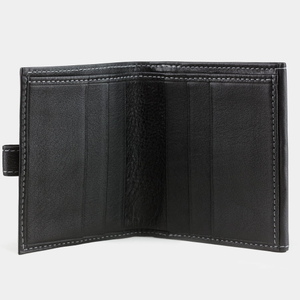 Кожаный кошелек, теленок черного цвета