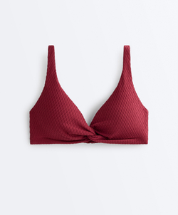 OYSHO Топ-бикини с жаккардовым узором, сливовый