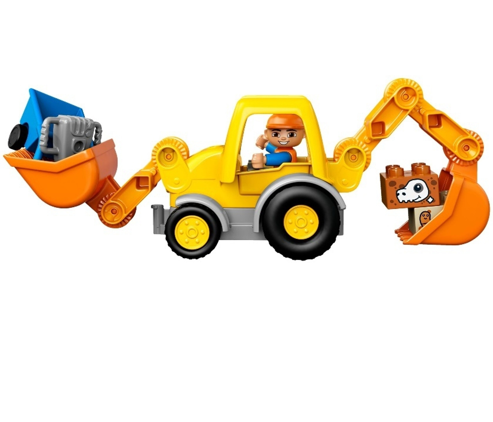 LEGO Duplo: Экскаватор-погрузчик 10811 — 10811 Backhoe Loader — Лего Дупло