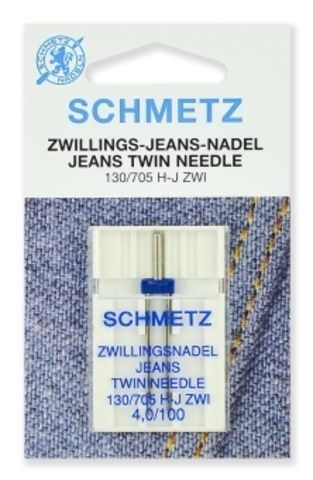 Иглы 27 Schmetz для джинсы двойные 130/705 H-J ZWI №100/4.0 1шт