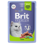 Brit Premium Пауч Ягненок в желе для взрослых кошек 85г