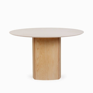 Обеденный стол Addy диаметр 120 камень натуральный, бежевый