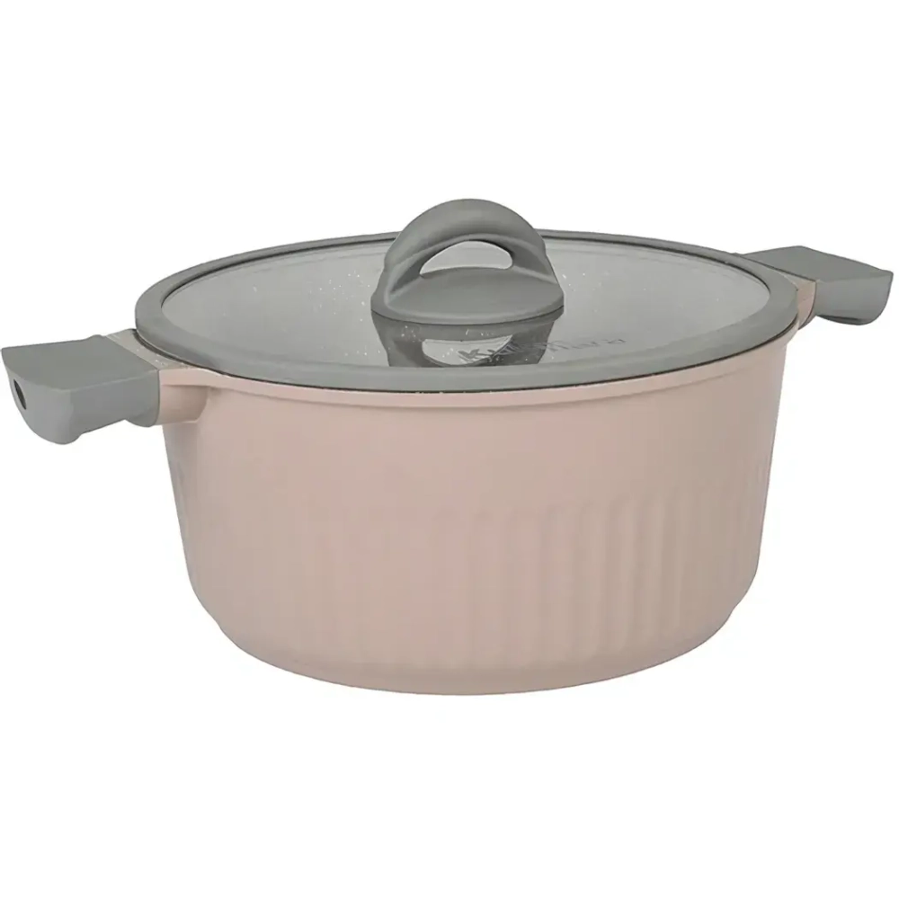 Кастрюля 5,2л «Stella» (cappuccino) со стеклянной крышкой кск52а