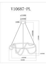 Светильник подвесной светодиодный Moderli V10687-PL True