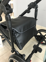 Коляска детская Peppy Zoom 2 в 1 (01) Черная экокожа / Мята экокожа