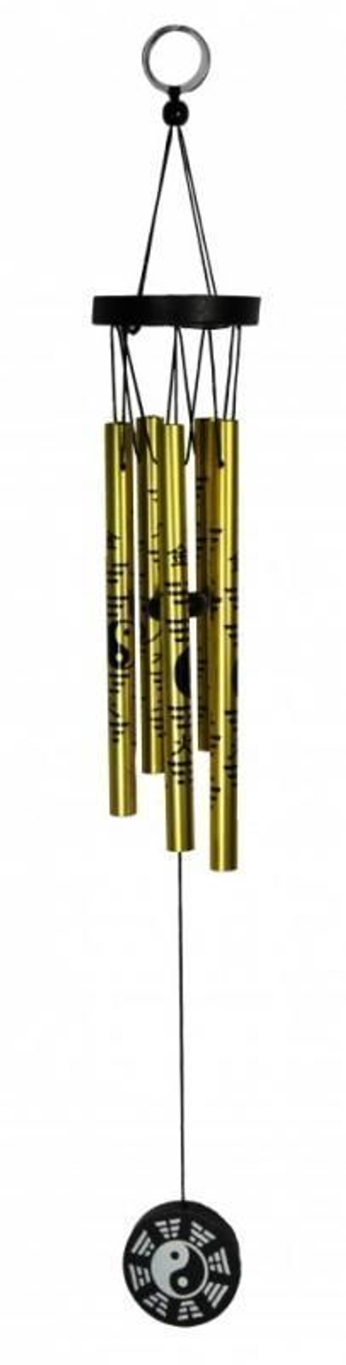Музыка ветра классика инь-янь пять трубочек золото 45см