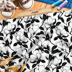 Ткань премиум бифлекс черно-белые иллюзии