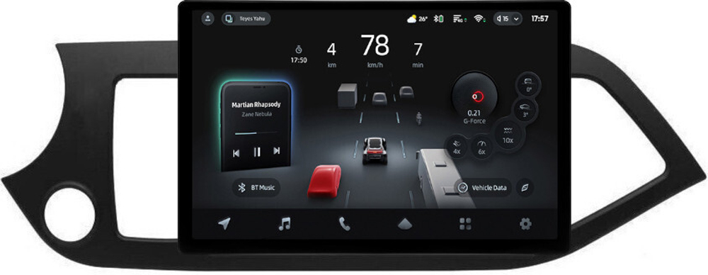 Магнитола для KIA Picanto 2 2011-2017 - Teyes CC4-PRO монитор 13" 2K QLED на Android 13, Snapdragon 778G, 8+128, AI, CarPlay, DSP, 4G SIM-слот