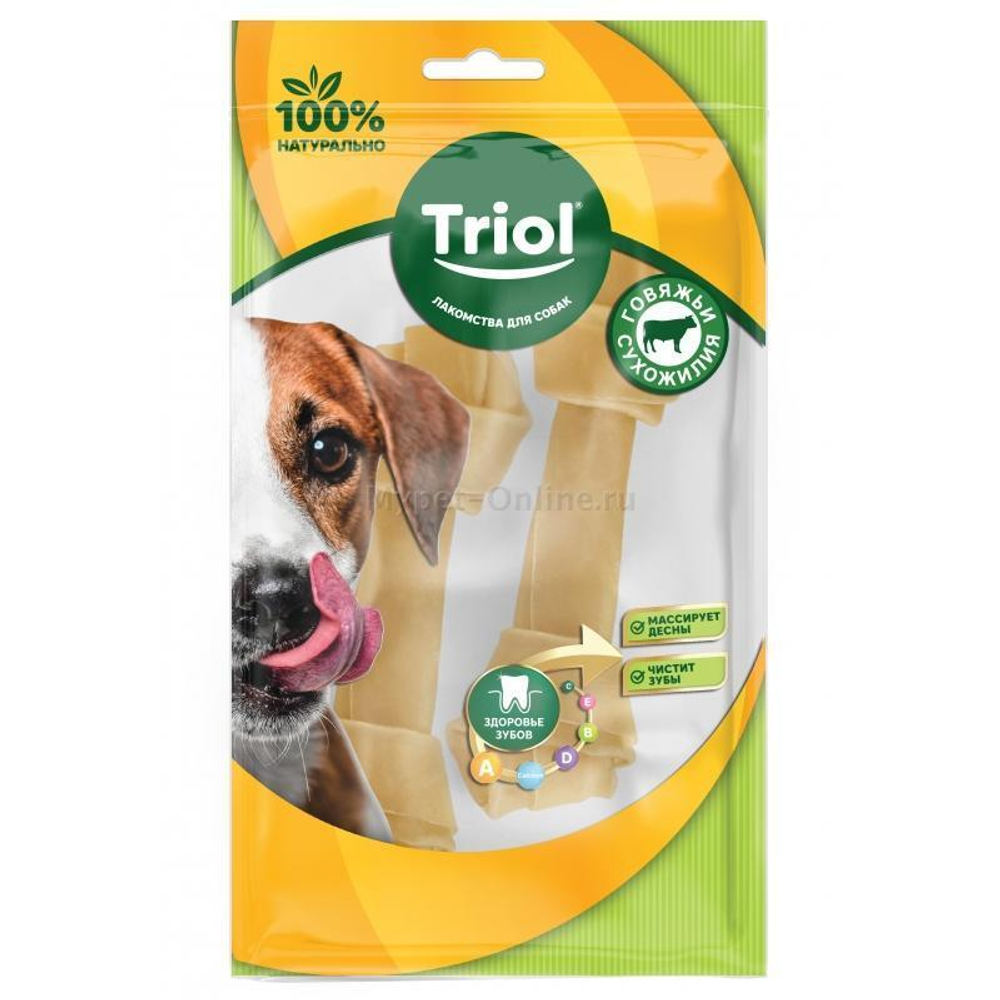 Косточки жевательные узловые, 15см (уп.2шт.), серия DENTAL, Triol