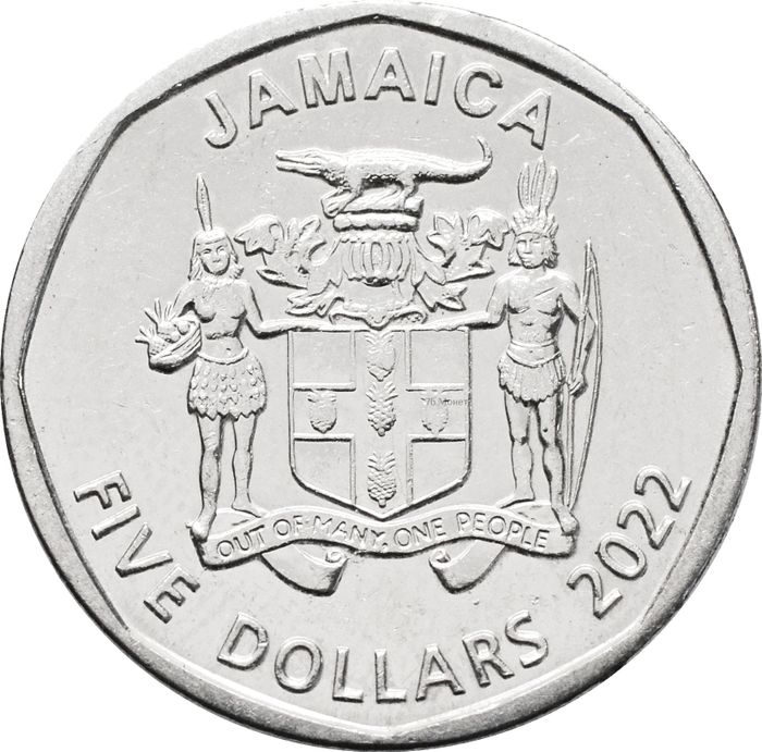 5 долларов 2022 Ямайка