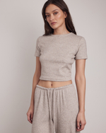 Топ Soft Cropped Tee in Beige Melange