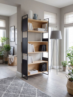 Стеллаж, 90х35х195, Бьерн, напольный, для книг, деревянный, в ванную и прихожую, для кухни, лак, La Redoute