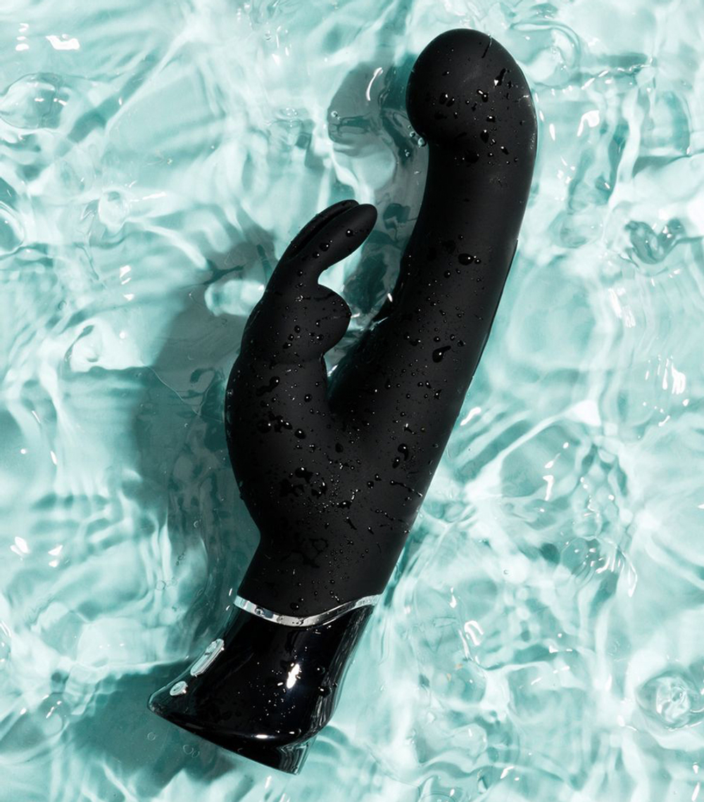 Черный вибратор-кролик 25,4см Fifty Shades of Grey Greedy Girl G-Spot Rabbit Vibrator
