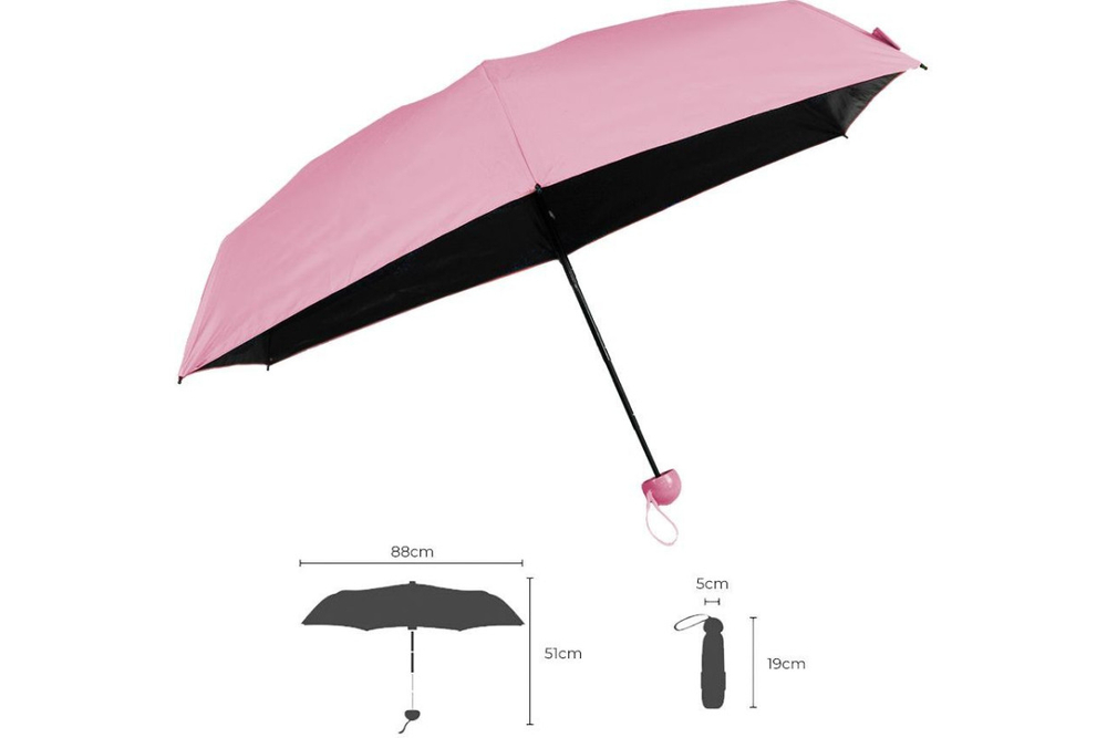 Зонт компактный в чехле RoadLike розовый