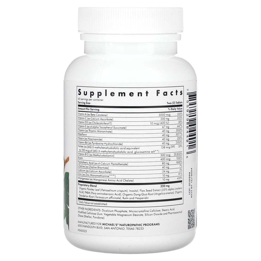 Michael's Health, Таблетки для девочек-подростков, ежедневные поливитамины, 90 вегетарианских таблеток