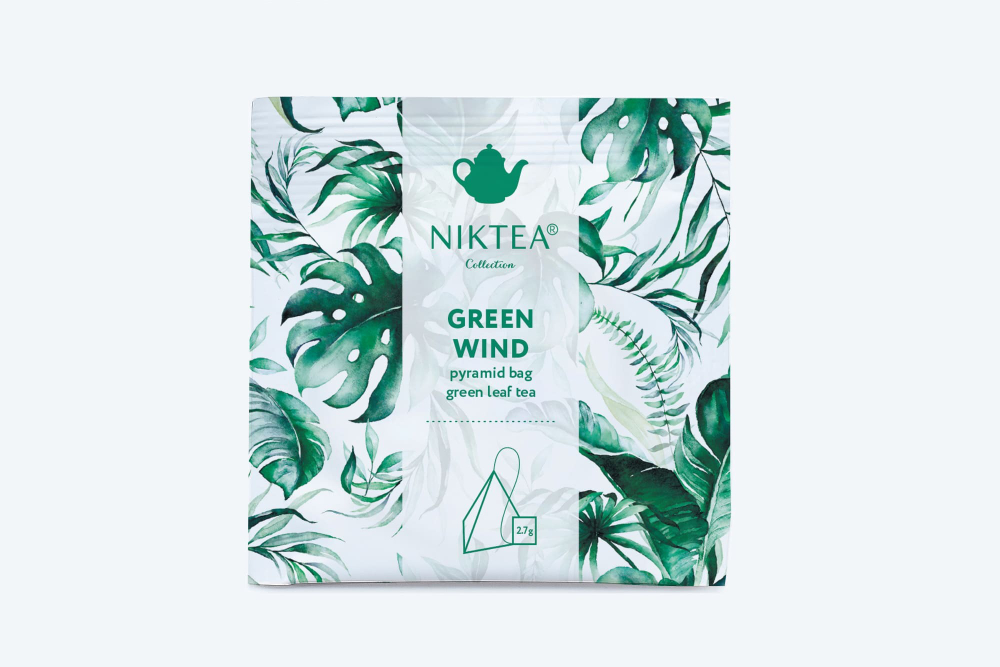 Чай в пирамидках зеленый NIKTEA Green Wind, NIKTEA Зелёный ветер