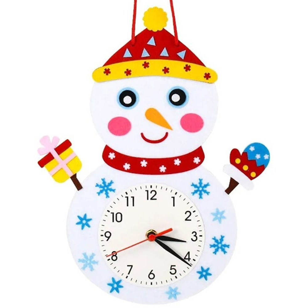 Настенные часы Снеговик сделай сам