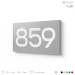 Номер на дверь 859, табличка на дверь для офиса, квартиры, кабинета, аудитории, склада, серая 120х70 мм, Айдентика Технолоджи