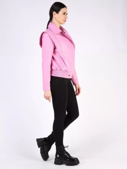 Кожаная куртка демисезонная косуха кимоно