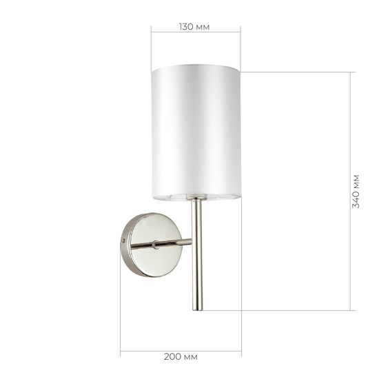 SLE107301-01 Светильник настенный Никель/Белый E14 1*40W NOIA
